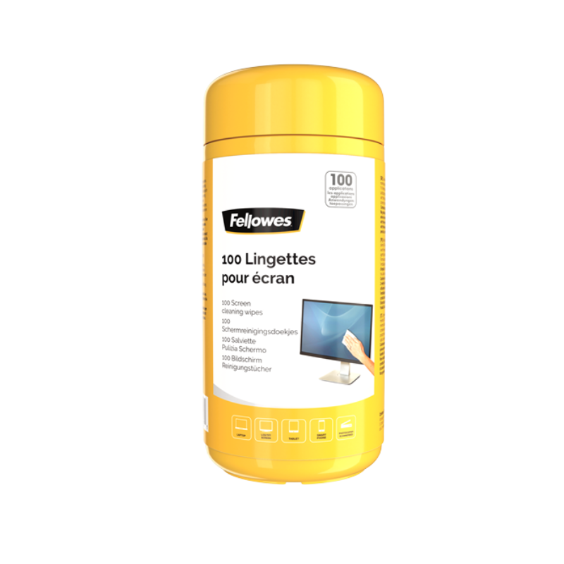 100 lingettes écran Fellowes