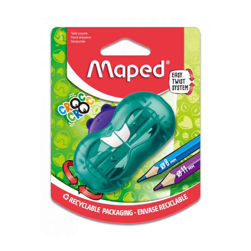 Taille crayon CROC CROC Twist 2 trous Ass blist Maped