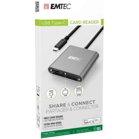 Lecteur de cartes Type-C Pro Card Reader T610C EMTEC