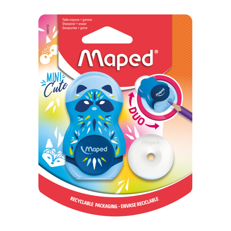 Taille crayon avec gomme LOOPY MINI CUTE KIDS blist Maped