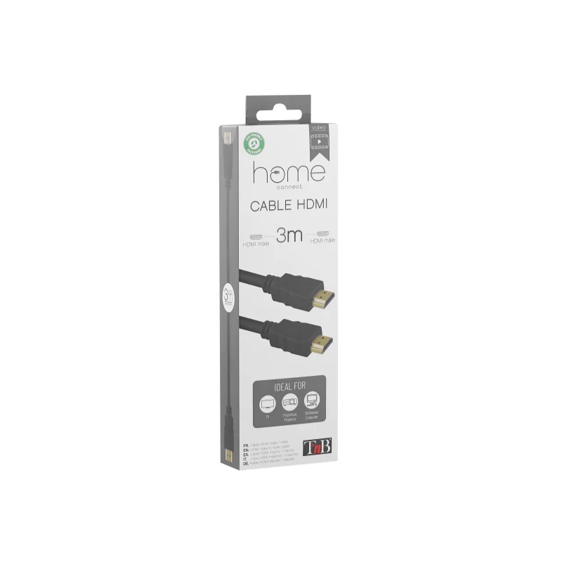 Câble HDMI M/M 19 broches 3m - noir TnB