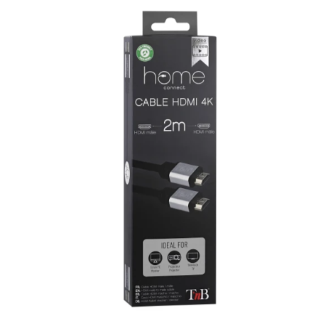 Câble HDMI M/M 2.0 compatible 4K 2m - noir TnB