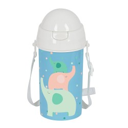 Gourde avec corde 500 ml ouverture auto PRÉSCOLAIRE ELEFANTES SAFTA