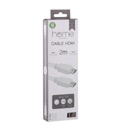 Câble HDMI M/M 19 broches 2m - blanc