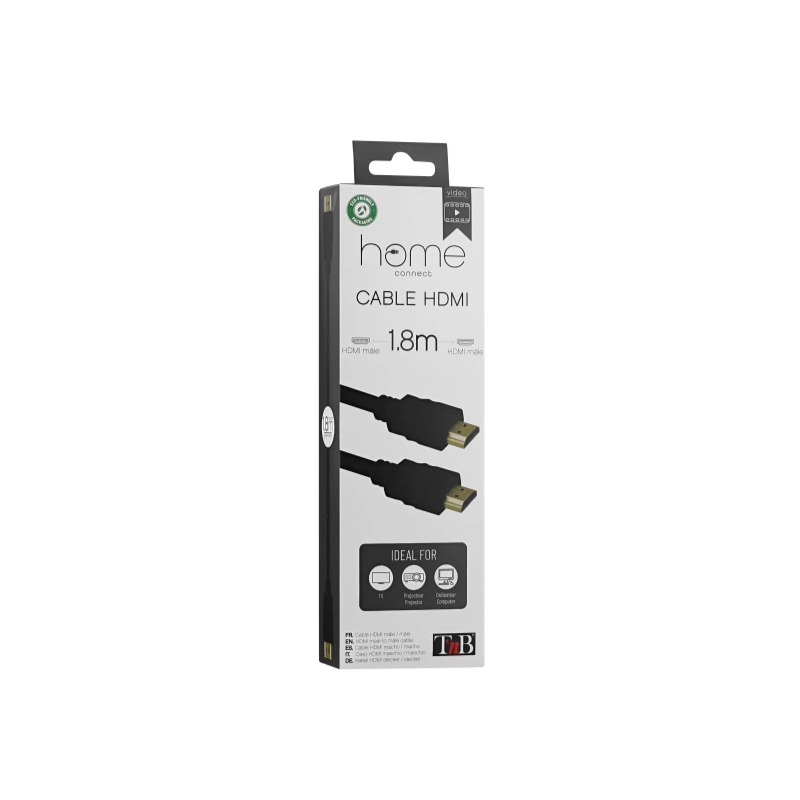 Câble HDMI M/M 19 broches 1.8m - noir