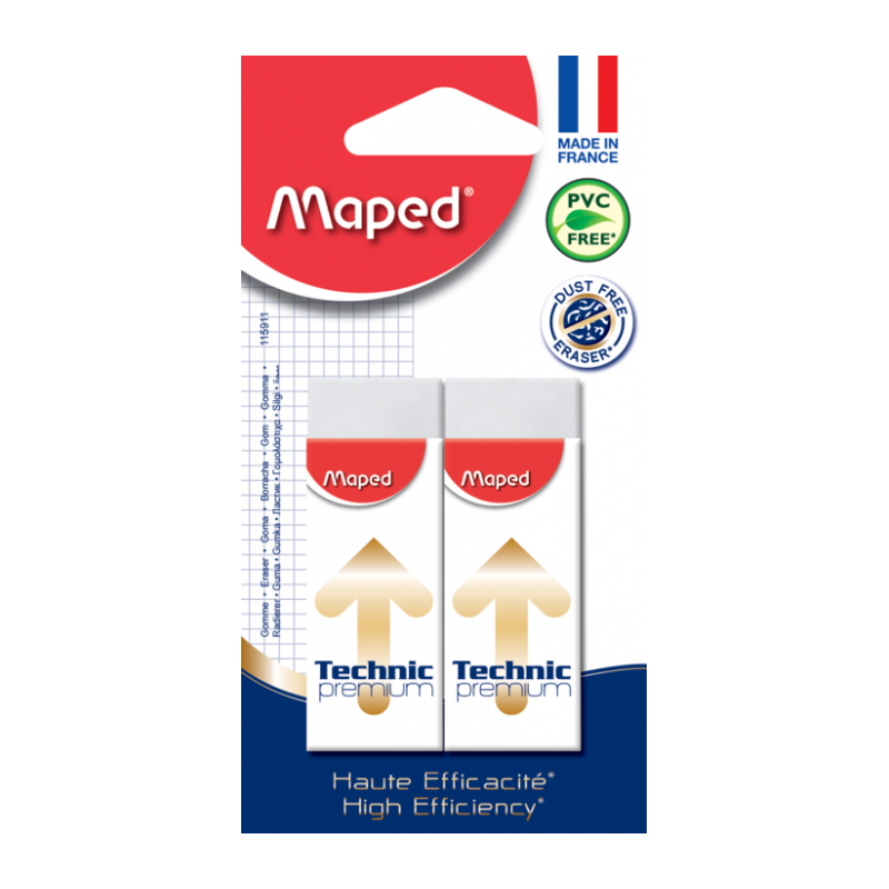 Gomme technique PREMIUM blister de 2 Maped