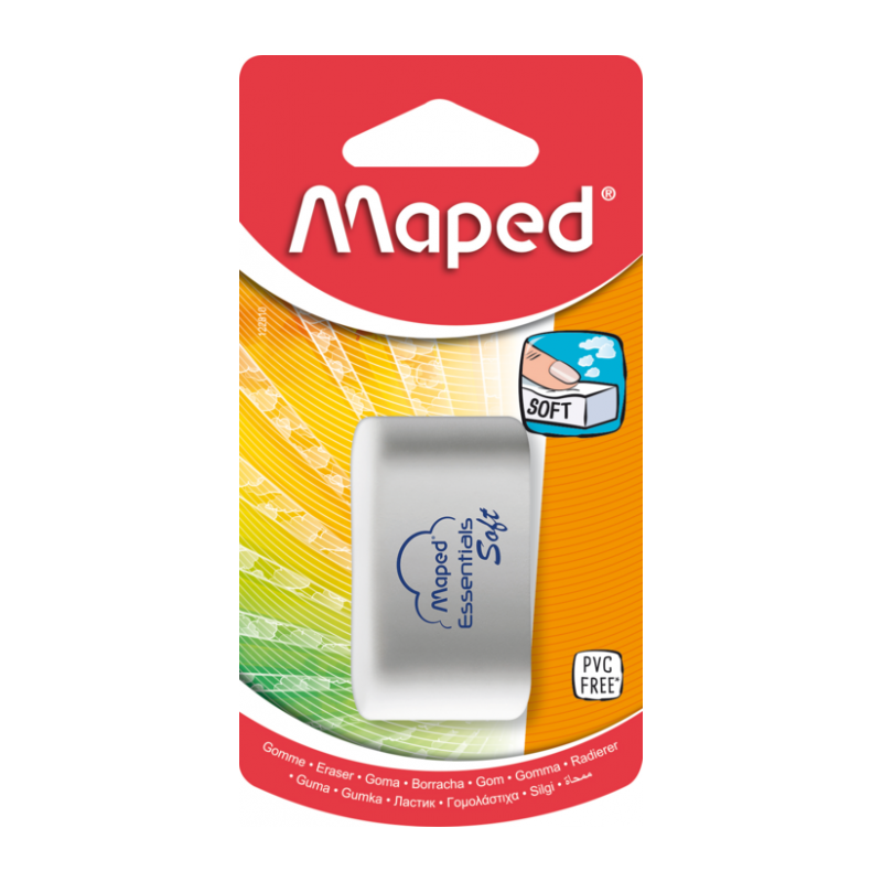 Gomme blanche 1 usage essentials soft ss blister Maped