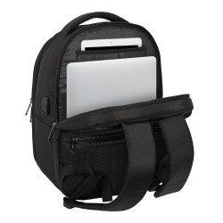 Sac à dos pour PC 15.6''&14.1''+TAB 9.7''+USB NOIR SAFTA BUSINESS