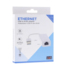 Adaptateur USB 2.0 vers RJ45 blanc