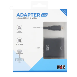 Adaptateur micro HDMI vers VGA noir