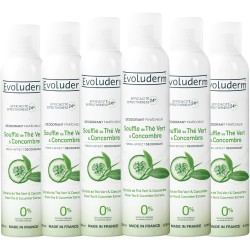 Déodorant souffle de thé vert et concombre 24h 200ml EVOLUDERM 20377