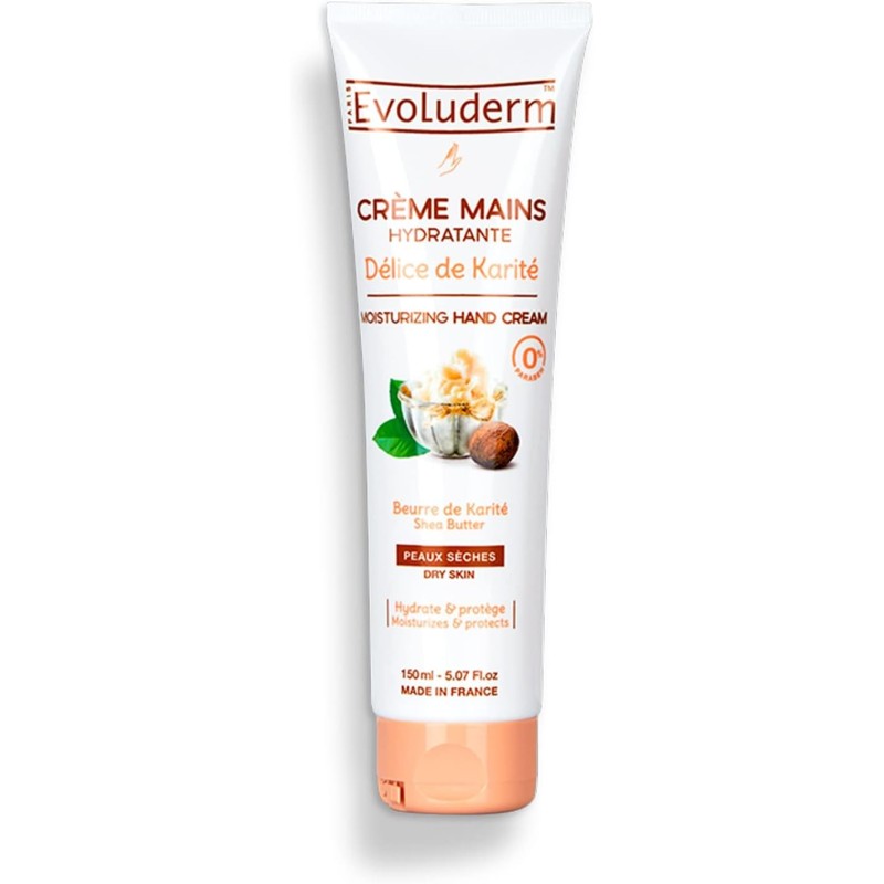 Crème mains hydratante Karité 150ml EVOLUDERM
