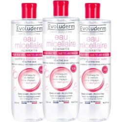Eau micellaire peaux réactives sujettes aux rougeurs 500ml EVOLUDERM