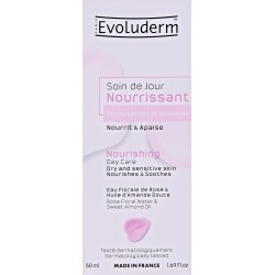 Soin du jour nourrissant peaux sèches &sensibles 50ml 18347 EVOLUDERM