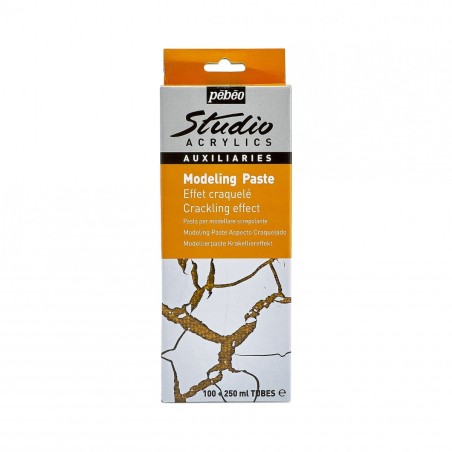 Kit effet craquelé mod paste pébéo