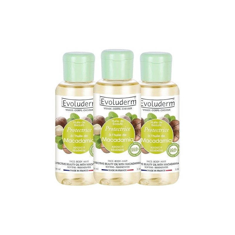 Huile de beauté Macadamia 100ml EVOLUDERM