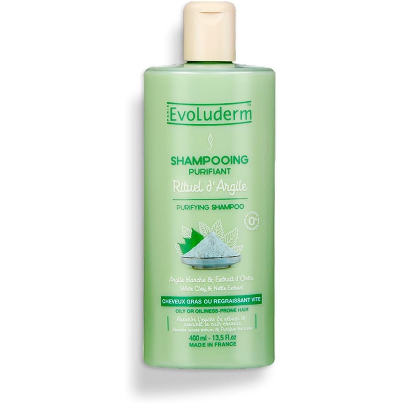 Shampoing rituel d'argile 400ml EVOLUDERM