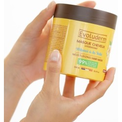 Masque cheveux hydratant monoi à la folie 500ml EVOLUDERM 20380