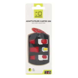 Adaptateur TNB Kit carte SIM - noir/rouge
