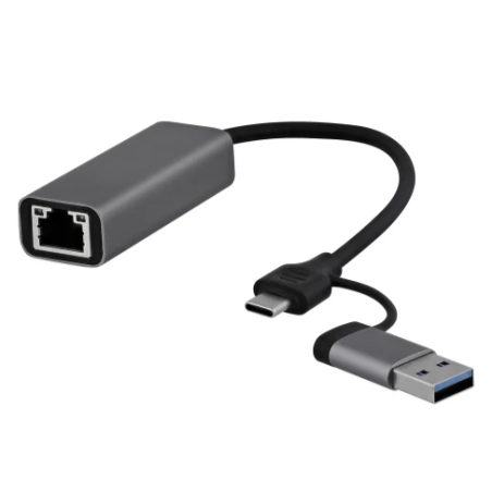 Adaptateur USB Type C vers RJ45 - argent