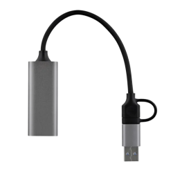 Adaptateur USB Type C vers RJ45 - argent