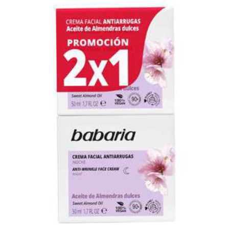 2 crème visage huile d'amande anti rides 50ml BABARIA 98758