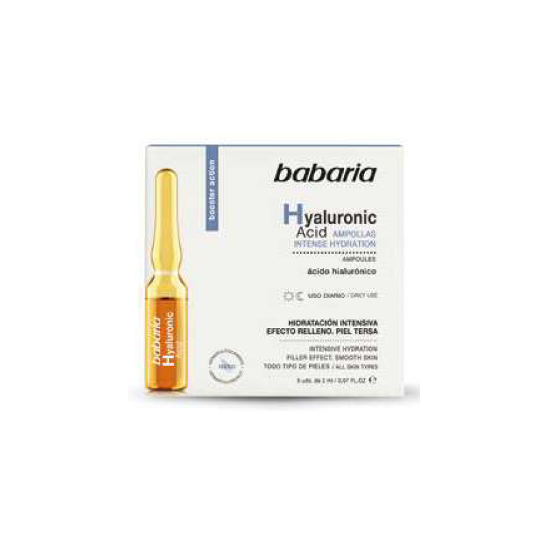 5 Ampoules de 2ml visage acide hyaluronique BABARIA 31748