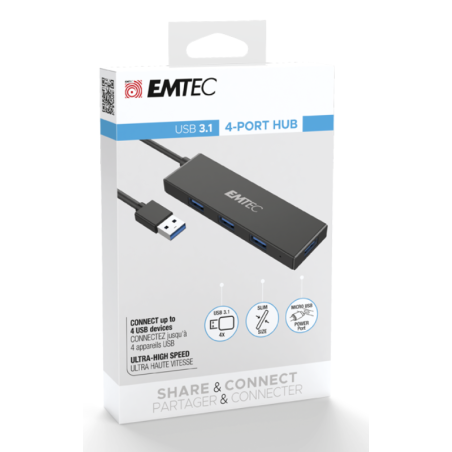 Hub ultra Slim USB3.1  4-Port T620A EMTEC