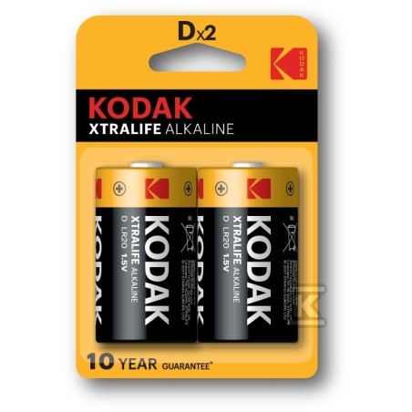 Pile D (Pqt de 2) Kodak Xtralife Alkaline 30952058