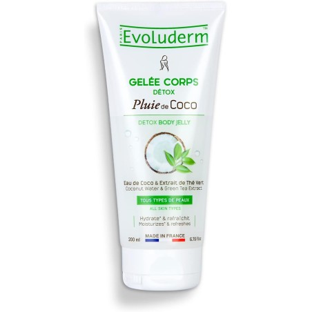Gelée coprs détox pluie de coco 200ml EVOLUDERM