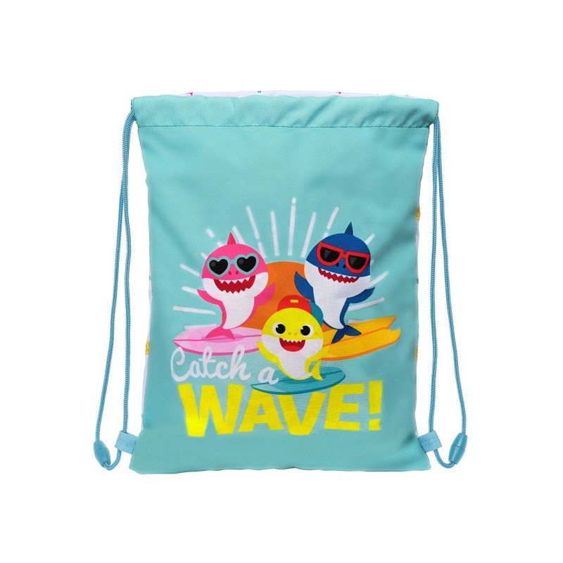 SAC DE GYM JUNIOR 34 CM BÉBÉ REQUIN SURFING WAVE SAFTA
