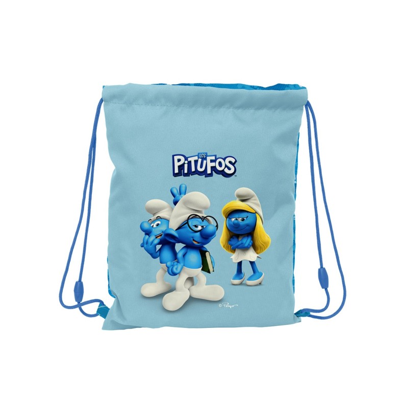 Sac de GYM JUNIOR 34 CM LOS PITUFOS SAFTA