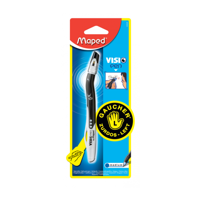 Stylo à bille visio pen gaucher noir ss blister Maped