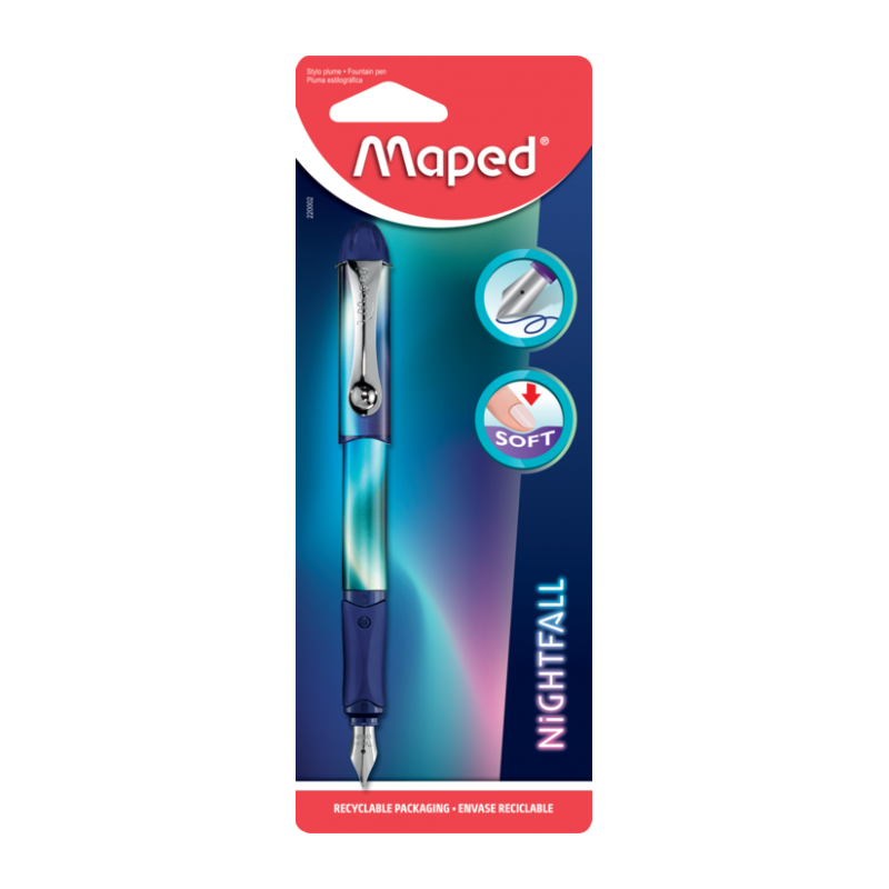 Stylo à plume Nightfall ss blister Maped
