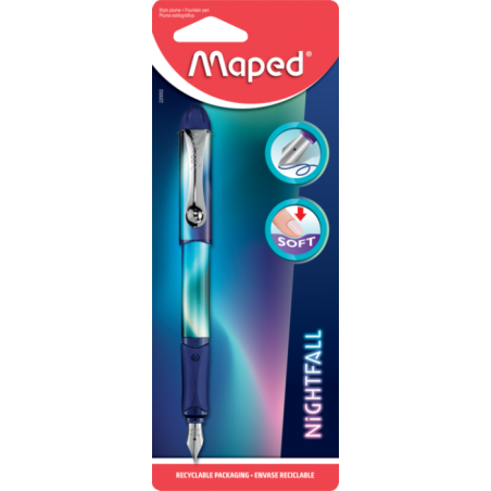 Stylo à plume Nightfall ss blister Maped