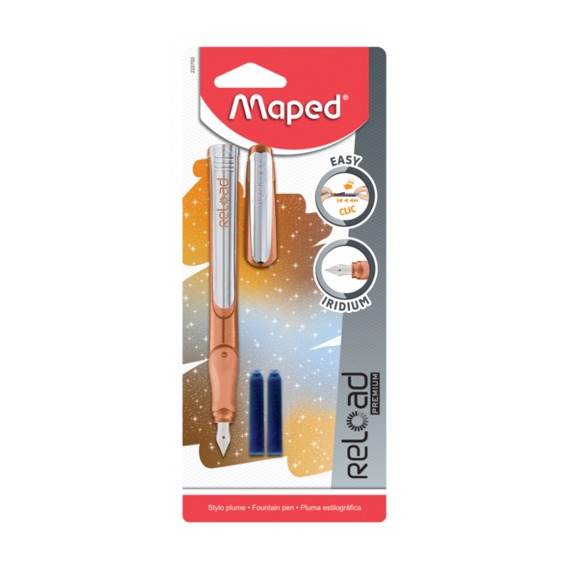 Stylo à Plume RELOAD METAL blist de 3 Maped
