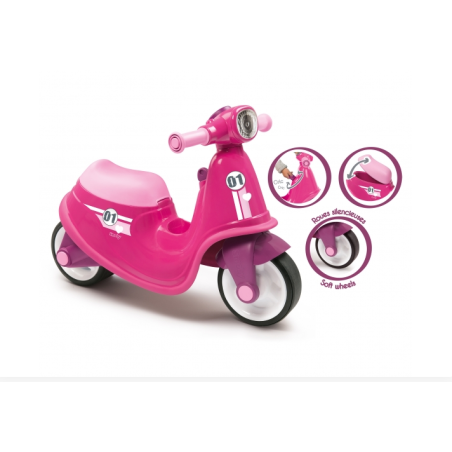Porteur scooter rose