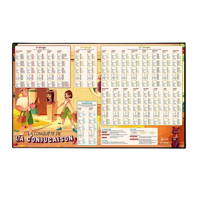 Sous-main éducatif conjugaison Viquel