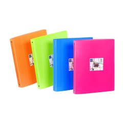 Classeur souple A4 dos 3,5 CM PP - HAPPY FLUO VIQUEL