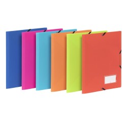 Chemise 3 rabats A4 avec étiquette Tranche PP - FEEL'EASY VIQUEL