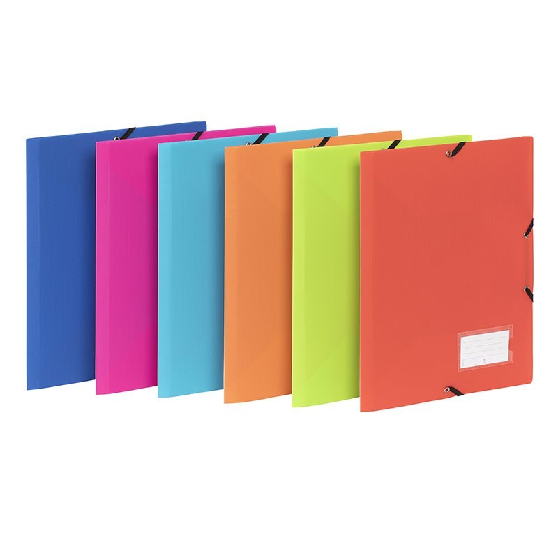 Chemise 3 rabats A4 avec étiquette Tranche PP - FEEL'EASY VIQUEL