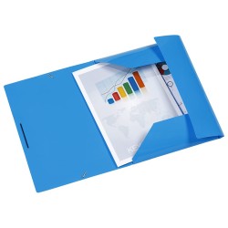 Chemise 3 rabats à élastique A4 Polypropylène - HAPPY FLUO PASTEL