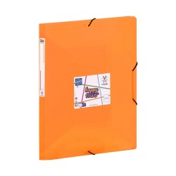 Chemise 3 rabats à élastique A4 Polypropylène - HAPPY FLUO PASTEL