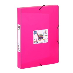 Boite de classement Megabox A4 Dos 4,5cm  PP - HAPPY FLUO VIQUEL