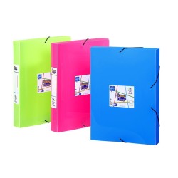 Boite de classement Megabox A4 Dos 4,5cm  PP - HAPPY FLUO VIQUEL