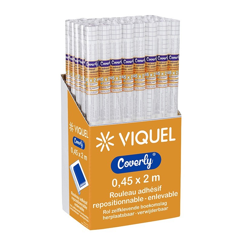 Couvre livre adhésif 45x200 transparent Viquel