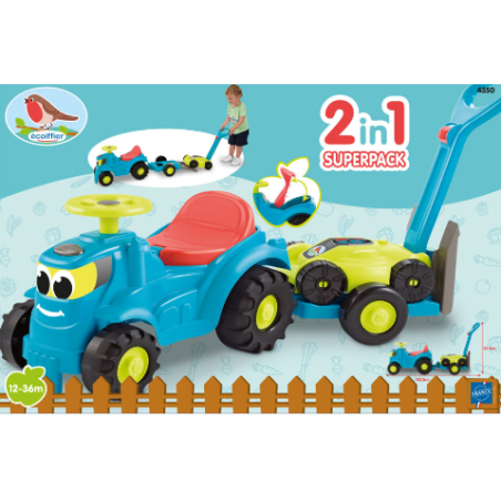 Tracteur remorque + tondeuse 103,5 cm