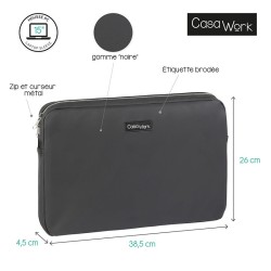 Housse PC 15" Gomme Noire - CASAWORK VIQUEL