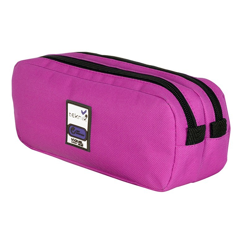 Trousse 2 compartiments - teknik girl 22x10x7cm Viquel
