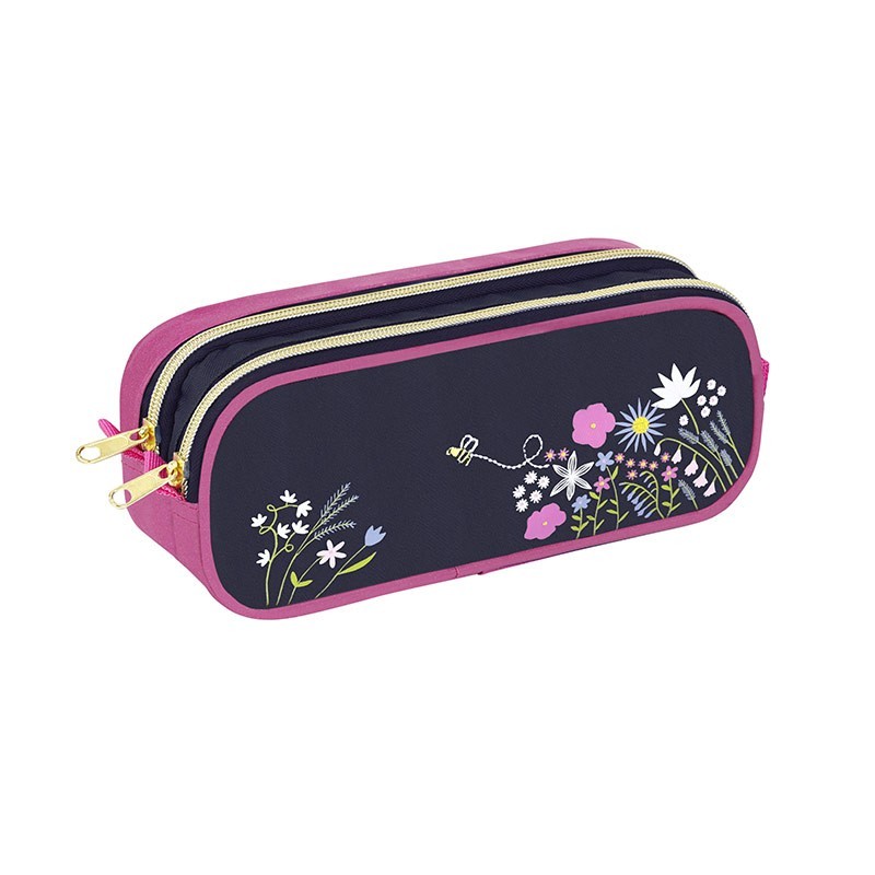 Trousse scolaire 2 compartiments - Wildflowers VIQUEL
